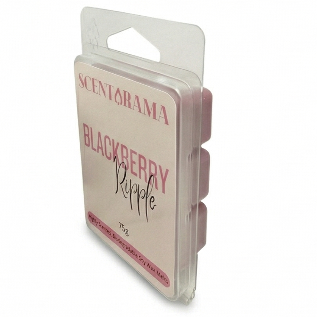 Scentarama Blackberry Ripple wax melt packaging on a white background