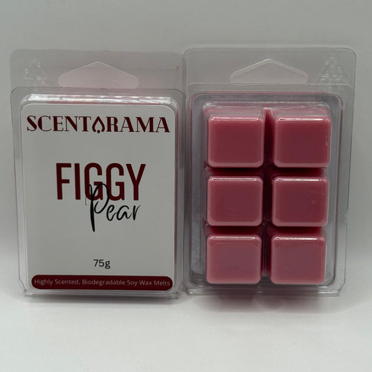 Figgy pear soy wax melt clamshell product photo