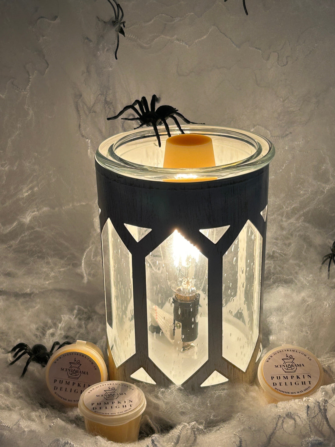 Halloween Wax Melts in a wax warmer