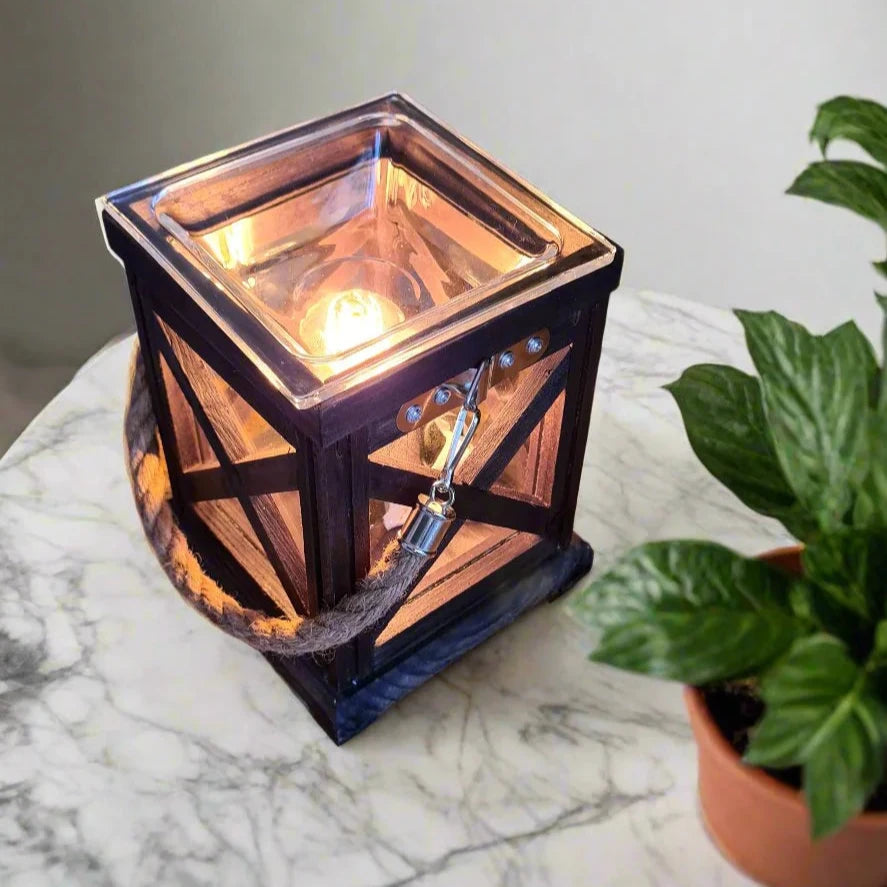 Walnut & Rope Vintage Bulb Illumination Wax Warmer