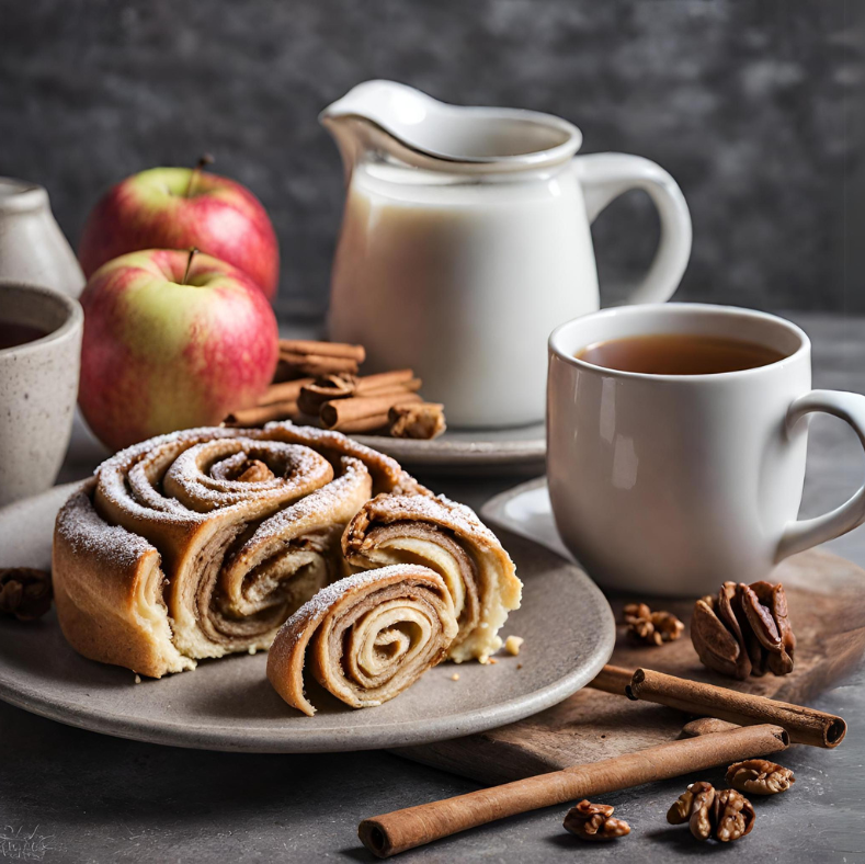 Apple and Walnut Scroll AI Image to Depict Scent of Wax Melt