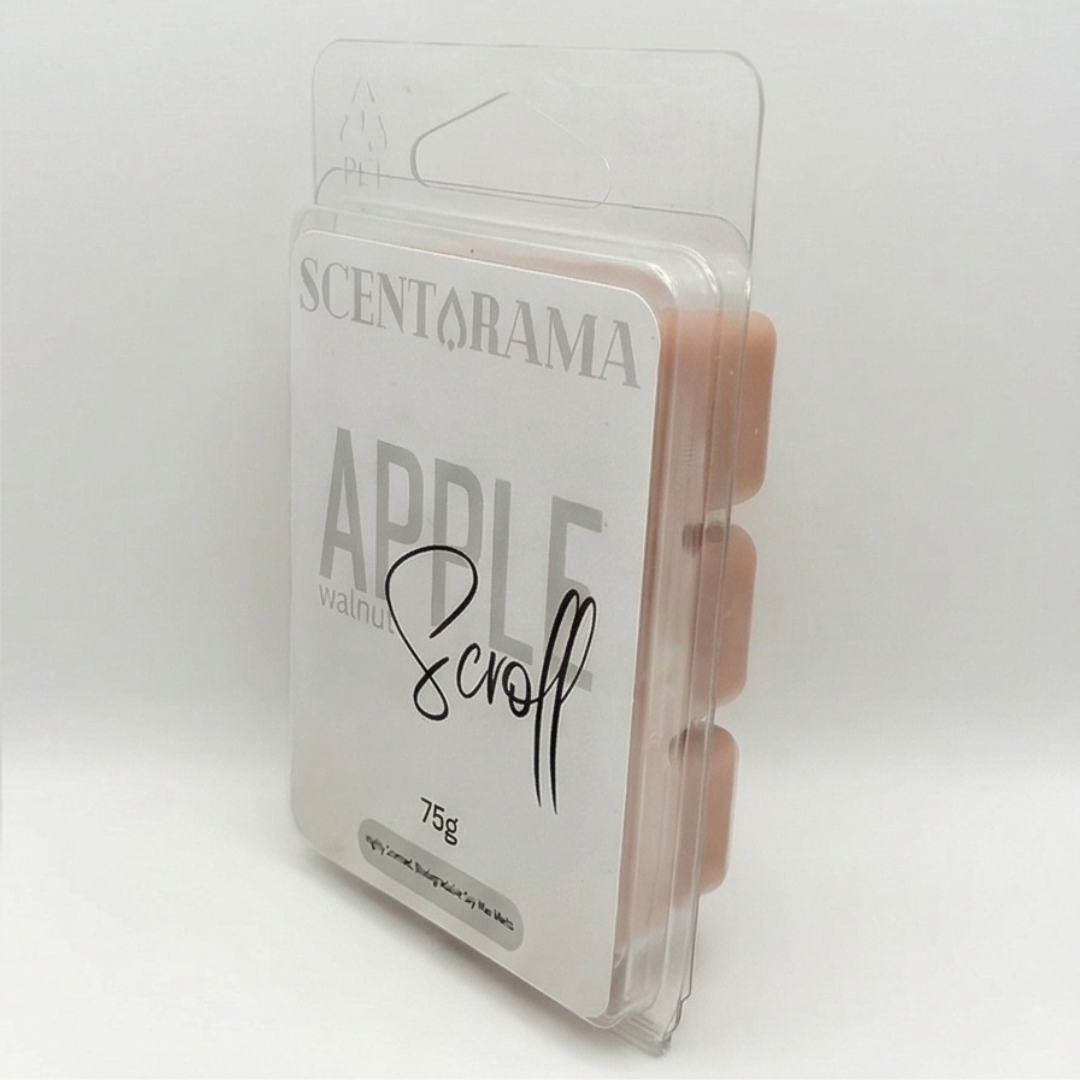 ScentArama Apple Scoll wax melt packaging on a white background
