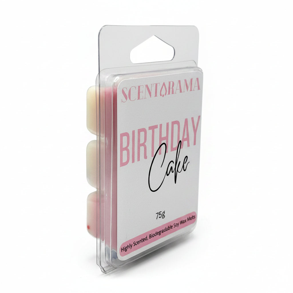 Birthday Cake Soy Wax Melt Clamshell by Scentarama Product Photo Right Side View on White Background