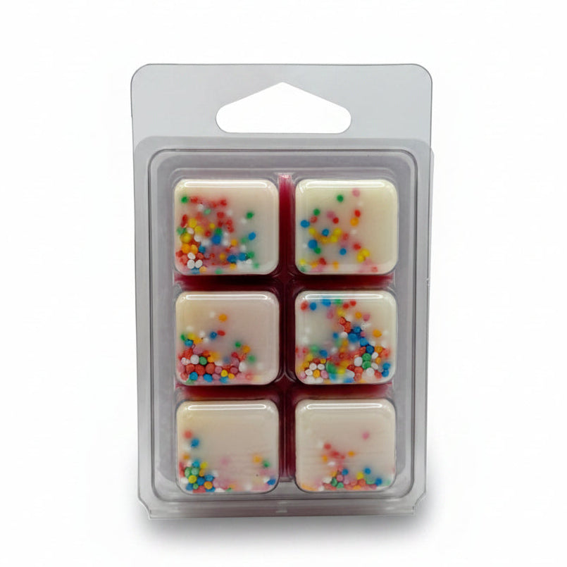 Birthday Cake Soy Wax Melts by Scentarama product photo back view on white background