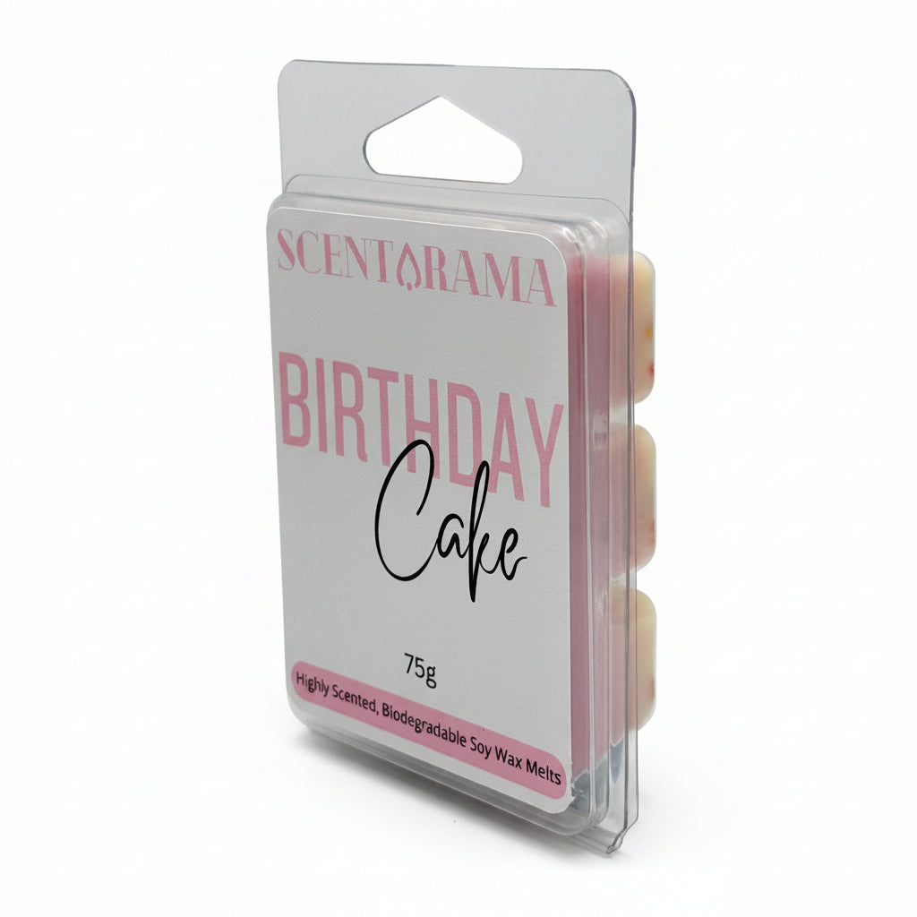 Birthday Cake Soy Wax Melts by Scentarama Product Photo Left Side View on white background