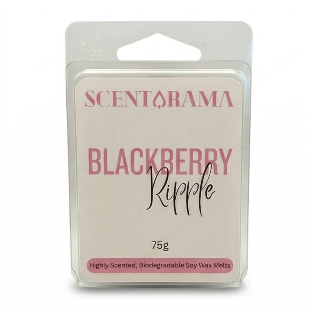 Scentarama Blackberry Ripple wax melt package on a white background
