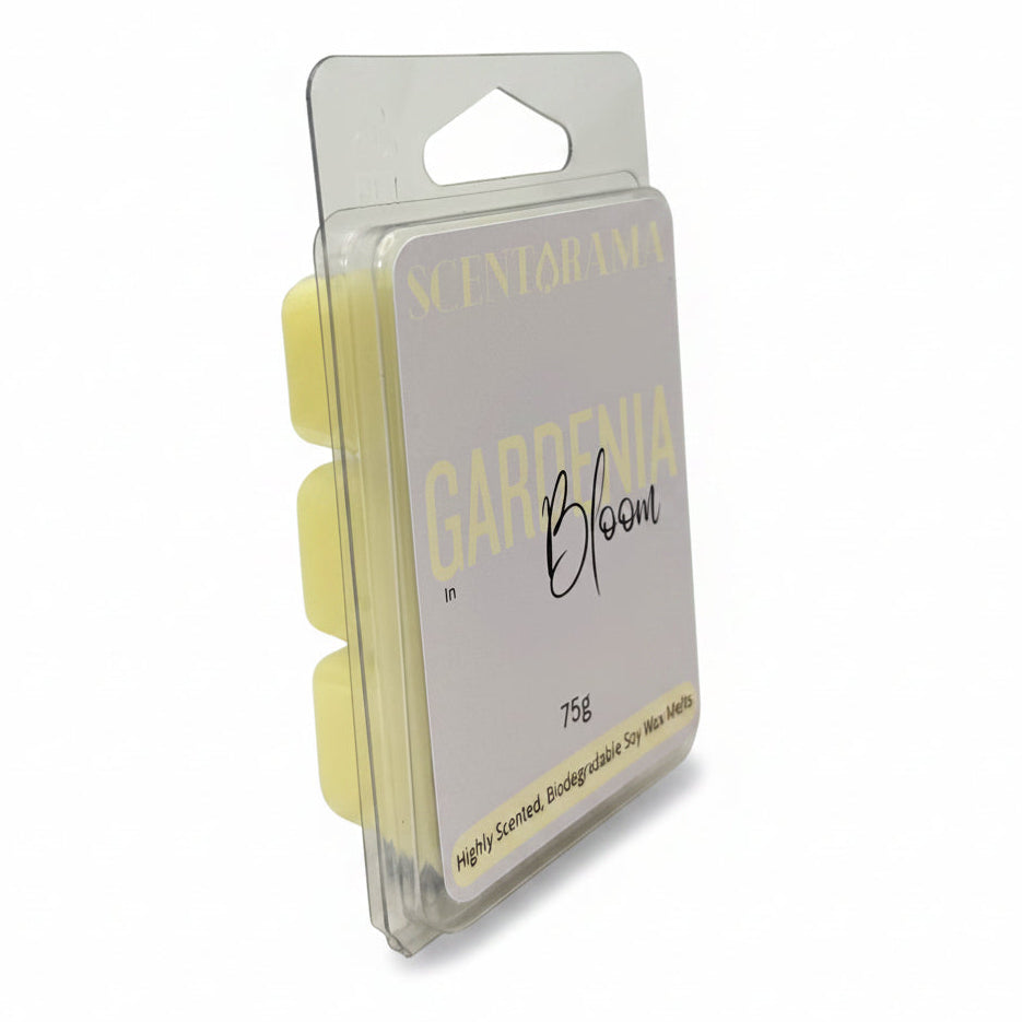 Gardenia In Bloom Soy Wax Melts By Scentarama Product Photo Right Side View on White Background