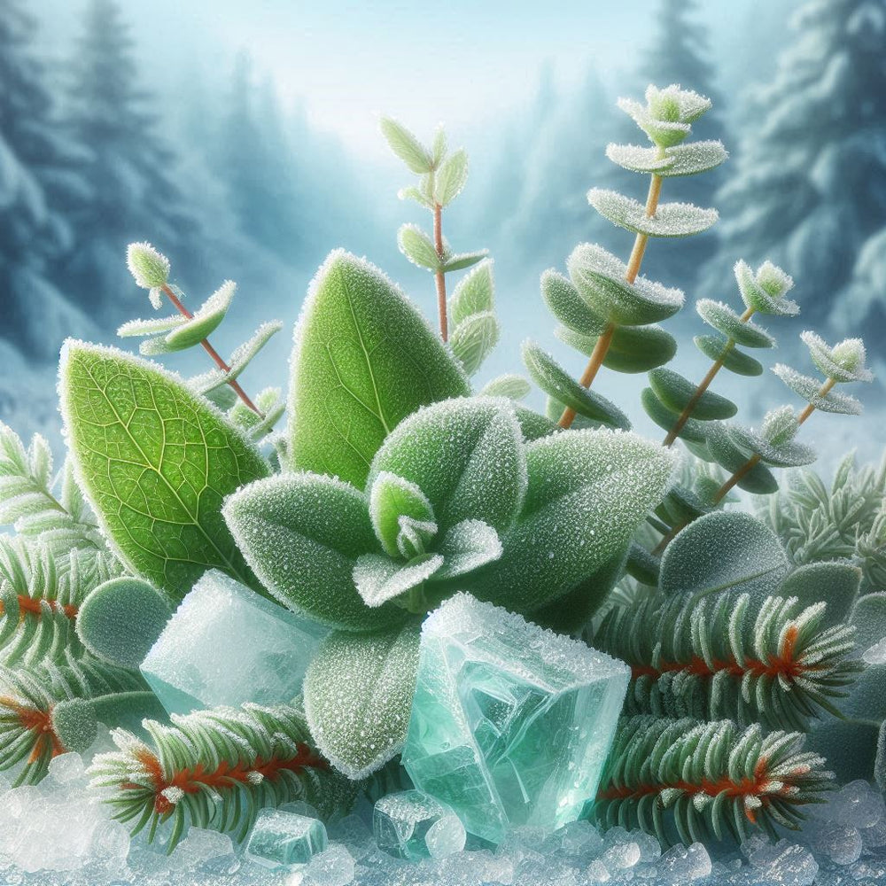 Menthol and Leaves AI Image Depicting Scent Notes