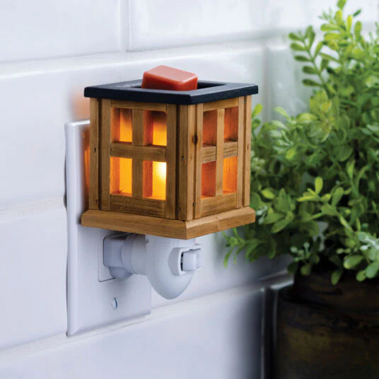Wood Lantern Pluggable Wax Warmer