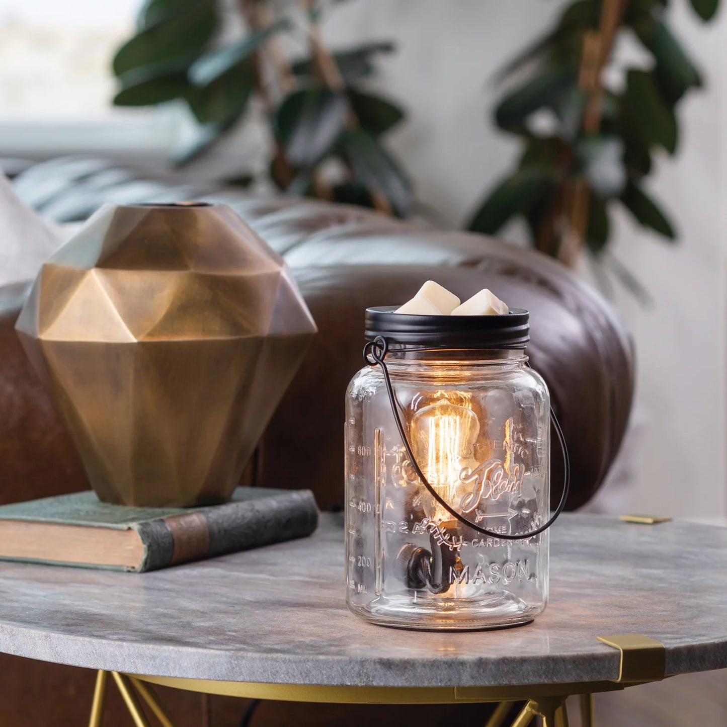 Mason Jar Edison Bulb Wax Melt Warmer