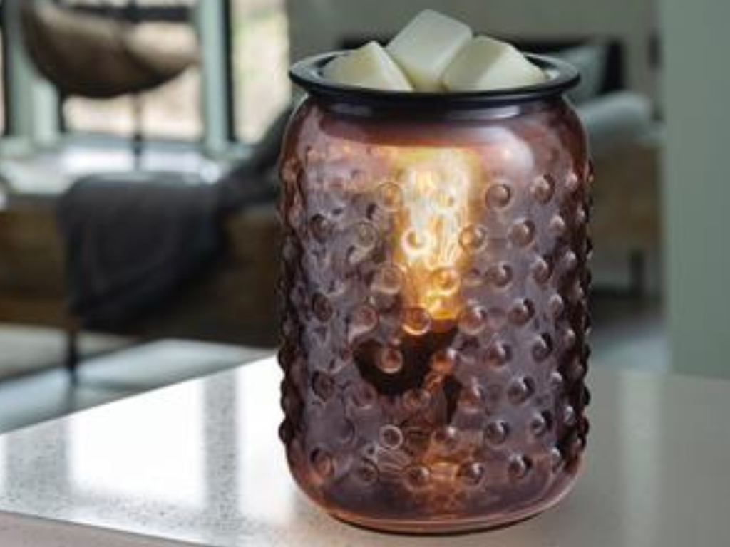 Smokey Hobnail Glass Illumination Wax Warmer