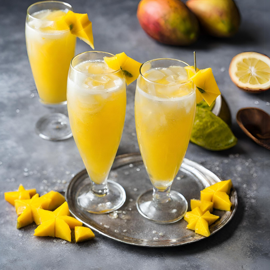 Sparkling Mango AI Image to depict the scent of sparkling mango wax melts