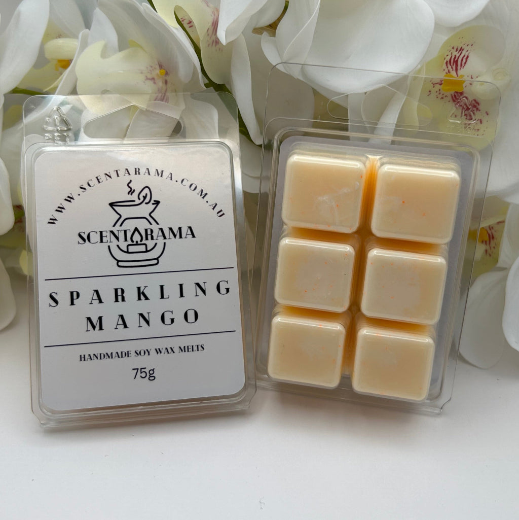 Sparkling Mango Soy Wax Melt Clamshell Product Photo