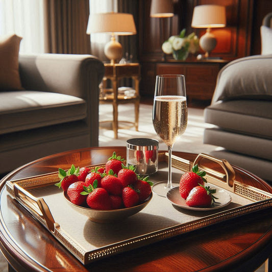 Strawberry and champagne AI Image