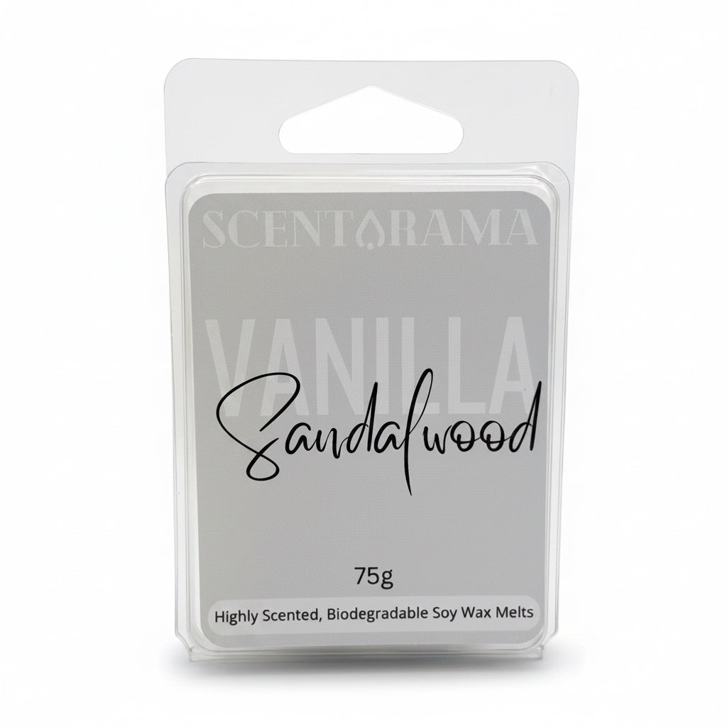 Scentarama Vanilla scented wax melt packaging on a white background