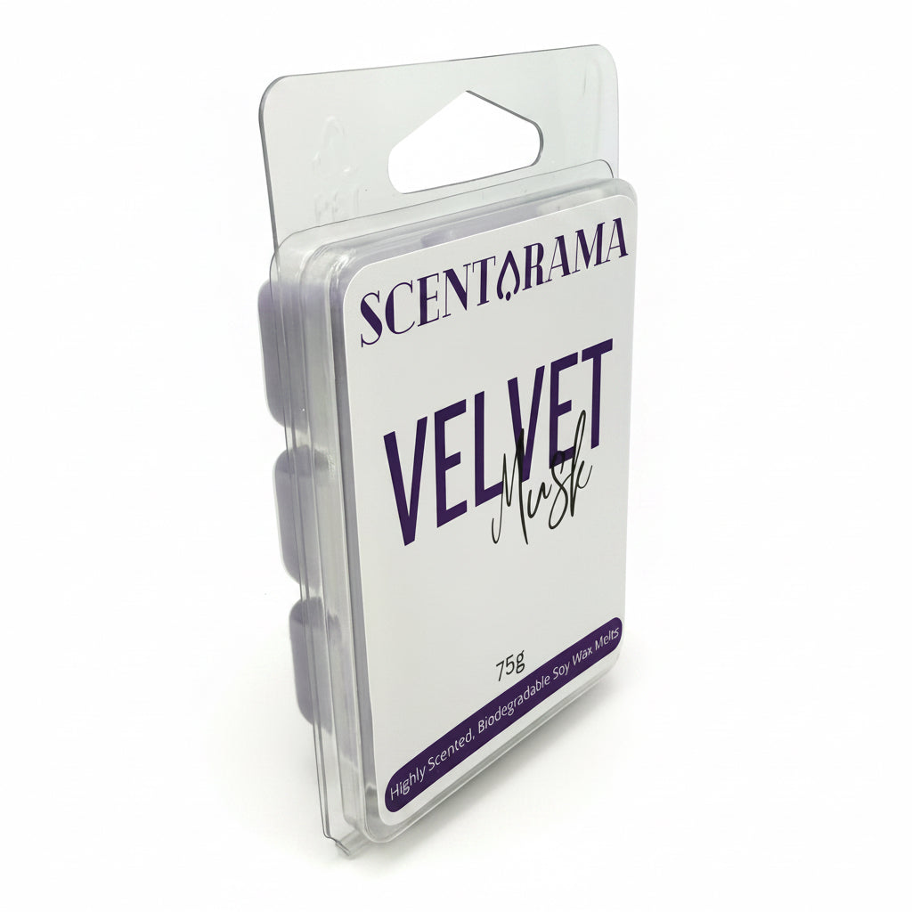Scentarama Velvet wax melts packaging on a white background