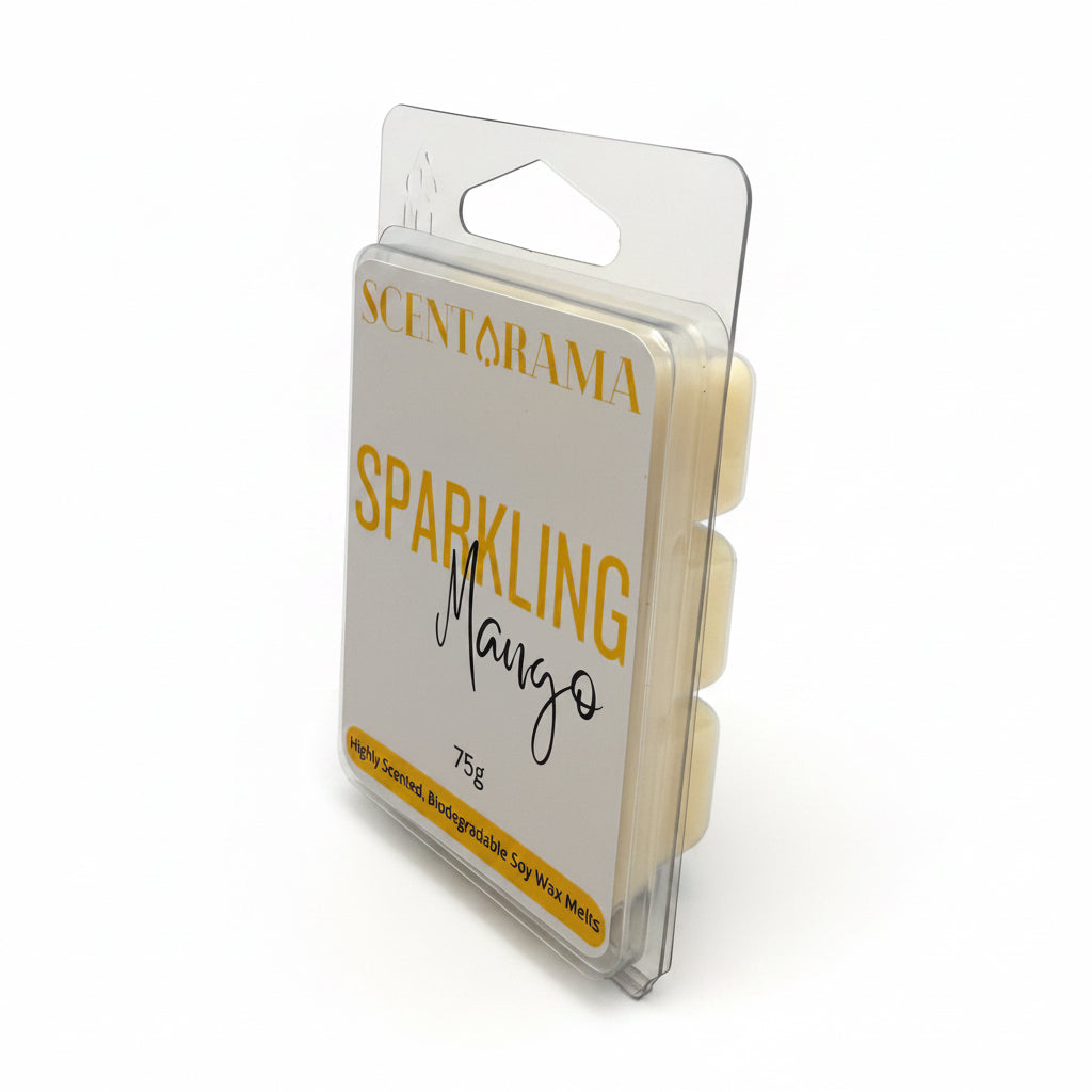 Scentarama soy wax melts Package product with 'Sparkling' text on a plain background